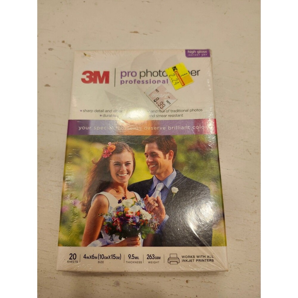 3M Pro Photo Paper Professional 4x6in 20 Sheets High Gloss Inkjet New Sealed